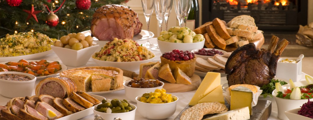 comida cena saludable navidad