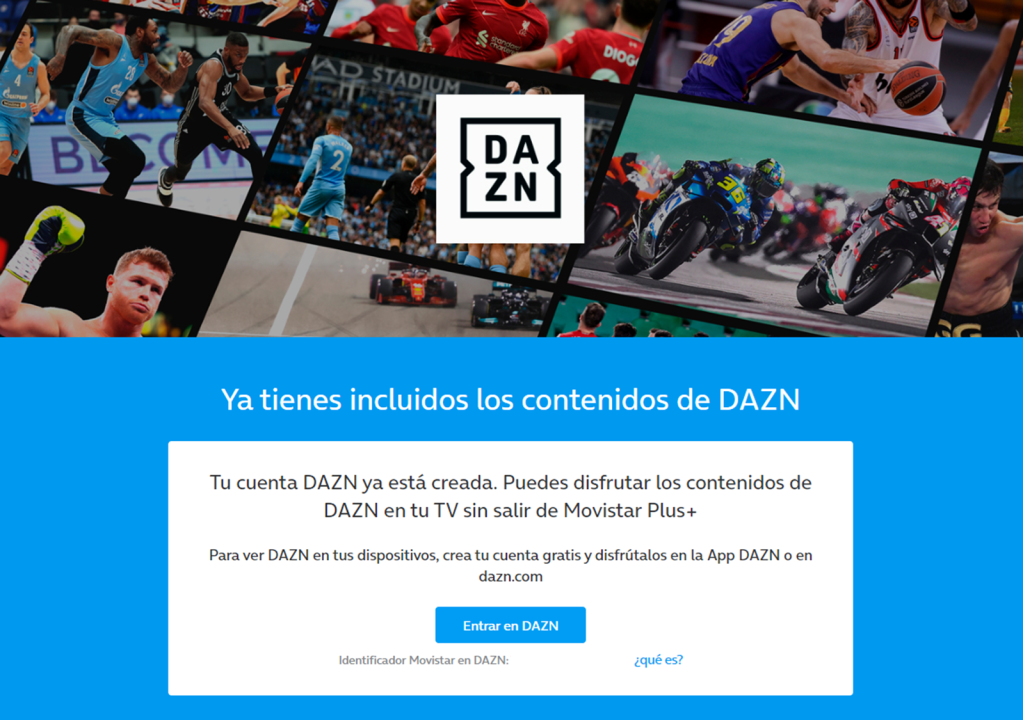 Cuenta DAZN activada