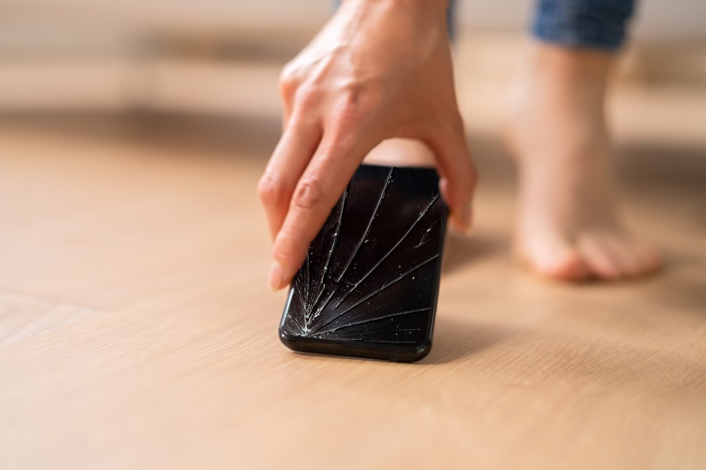 Pantalla rota móvil